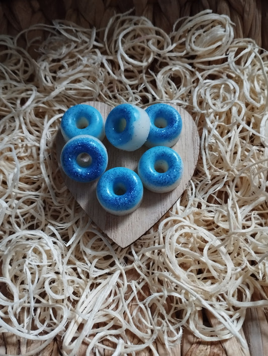 Fondant 6 mini Donuts Bonbon Schtroumpfs